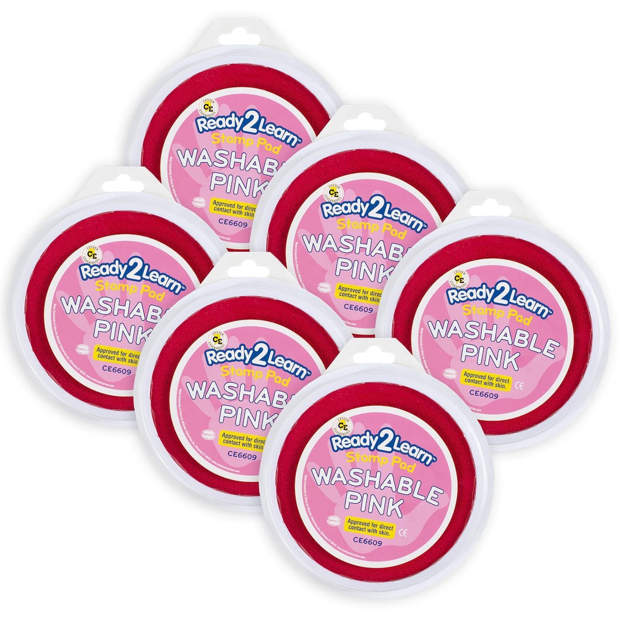 Center Enterprises Ready2Learn™ Jumbo Pink Washable Stamp Pad, 6ct.